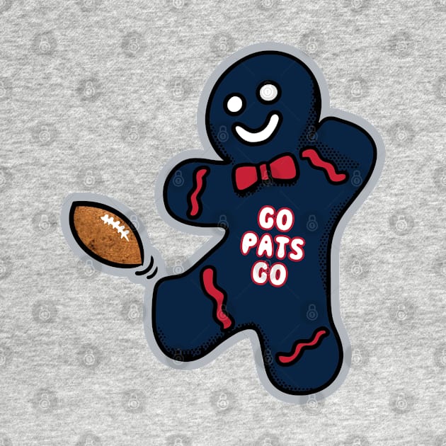 New England Patriots Gingerbread Man by Rad Love